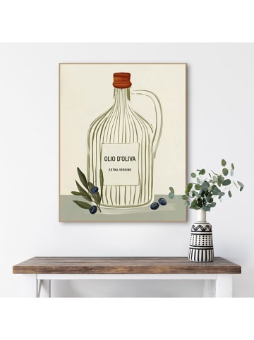 Orangewallz Druk artystyczny "Olive Bottle" w ramce