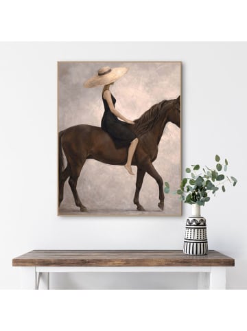 Orangewallz Gerahmter Kunstdruck ''Elegant Horse Lady''