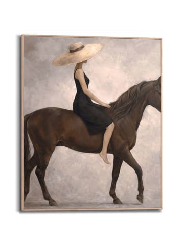 Orangewallz Druk artystyczny "Elegant Horse Lady" w ramce