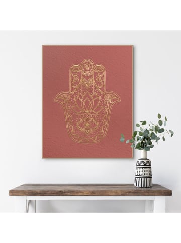 Orangewallz Gerahmter Kunstdruck ''Golden Hand''