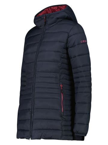 cmp Doorgestikte mantel donkerblauw/roze