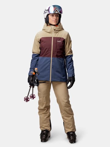 Halti Ski-/snowboardjas "Gracer" donkerblauw/bruin/lichtbruin