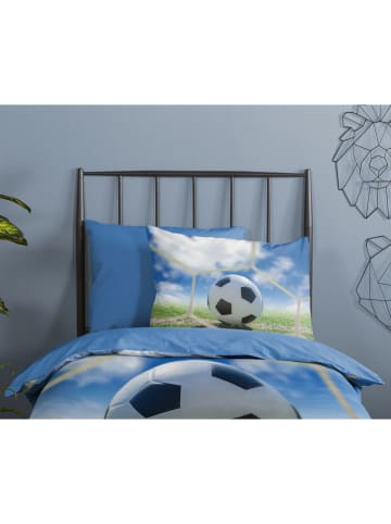 Good Morning Renforcé beddengoedset "Maurits" blauw/wit