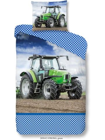 Good Morning Beddengoedset "Strong" blauw/groen