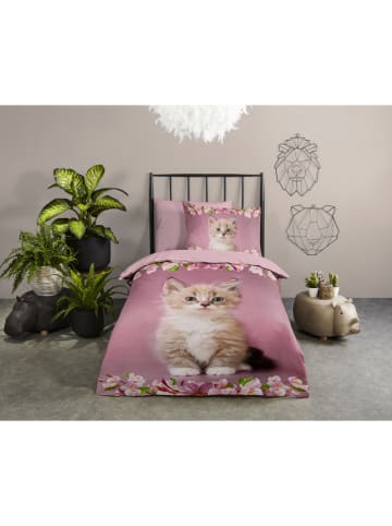 Good Morning Komplet pościeli "Look" w kolorze jasnoróżowym