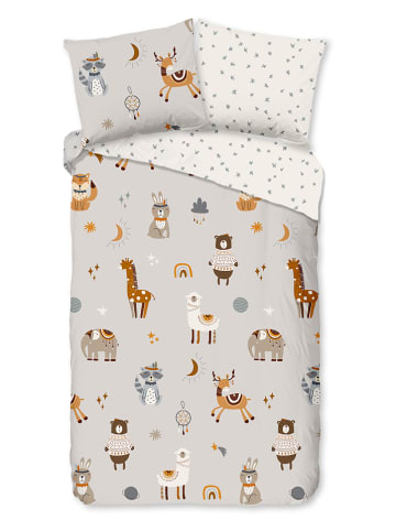 Good Morning Komplet pościeli "Woody" w kolorze jasnoszaro-białym