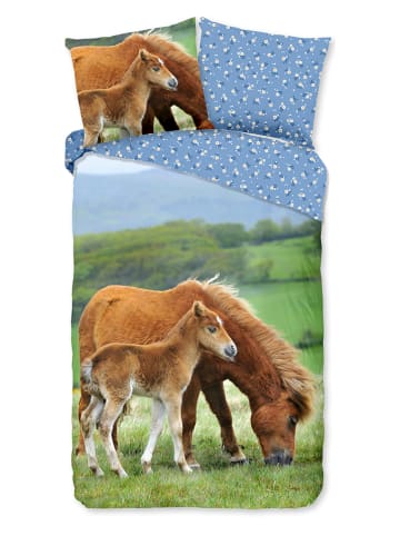 Good Morning Komplet pościeli "Regine" w kolorze zielono-jasnobrązowo-błękitnym