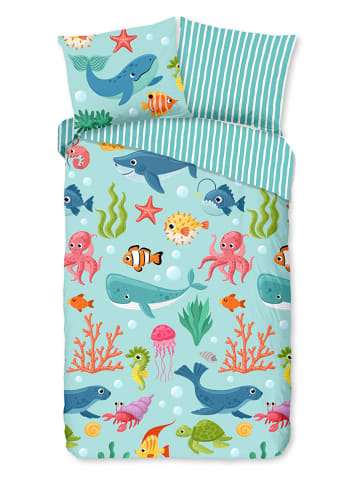 Good Morning Beddengoedset "Ocean" turquoise