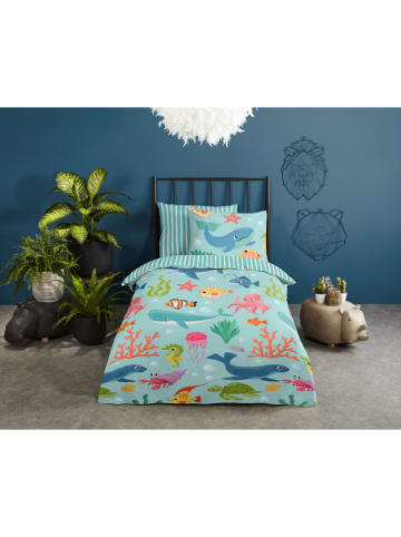 Good Morning Beddengoedset "Ocean" turquoise