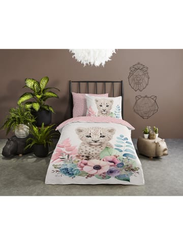 Good Morning Beddengoedset "Sama" wit/lichtroze