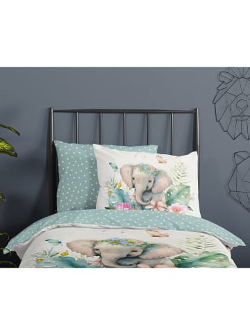 Good Morning Komplet pościeli "Eli" w kolorze biało-miętowym