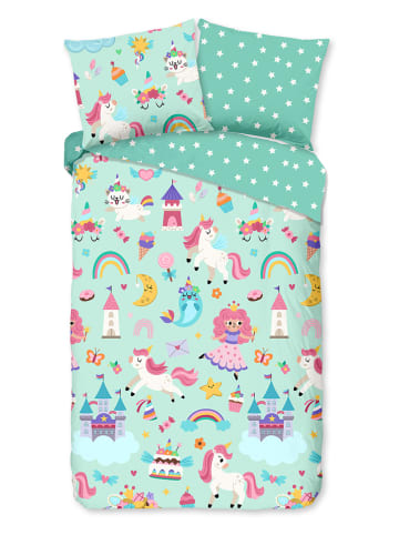 Good Morning Bettwäsche-Set "Fantastic" in Mint/ Rosa