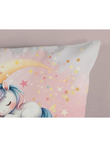 Good Morning Renforcé beddengoedset "Molly" lichtroze/turquoise