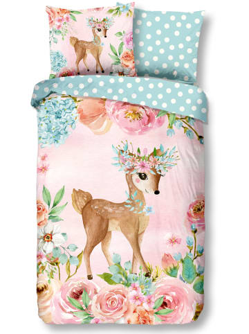 Good Morning Renforcé-Bettwäsche-Set "Sweet" in Rosa