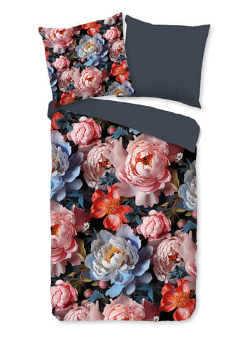 Good Morning Beddengoedset ''Rhein'' blauw/lichtroze