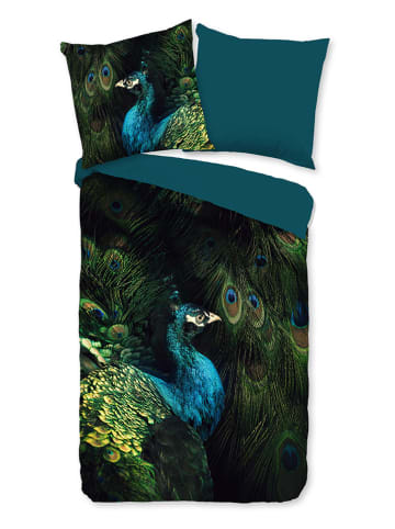 Good Morning Beddengoedset "Coburg" petrol/groen