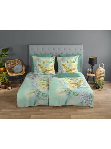Good Morning Beddengoedset "Chiemsee" mintgroen/geel