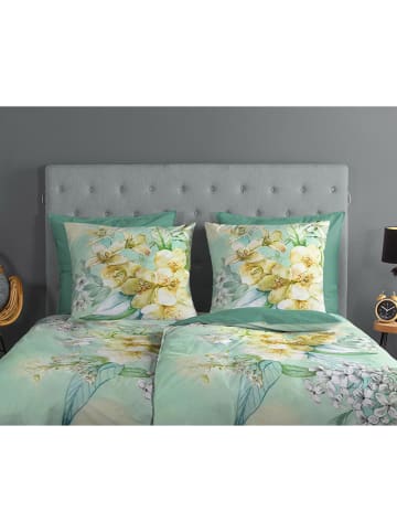 Good Morning Komplet pościeli "Chiemsee" w kolorze miętowo-żółtym