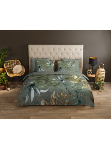 Good Morning Renforcé beddengoedset "Janika" loijfgroen