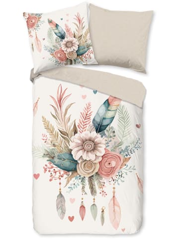 Good Morning Bettwäsche-Set ''Videl'' in Weiß/ Beige/ Bunt