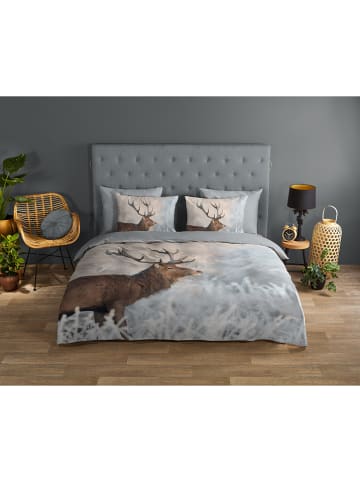 Good Morning Komplet pościeli "Wess" w kolorze jasnoszaro-brązowym