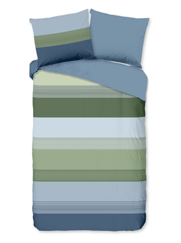 Good Morning Beddengoedset "Mali" blauw/groen