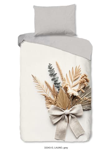Good Morning Bettwäsche-Set "Launo" in Creme/ Grau