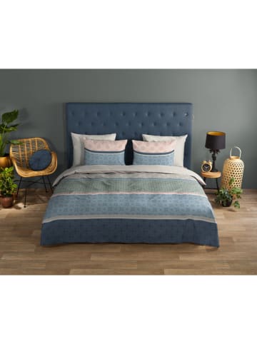 Good Morning Renforcé beddengoedset "Vida" lichtroze/turquoise