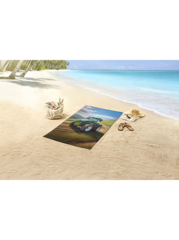 Good Morning Strandtuch "Aart" in Blau/ Grün