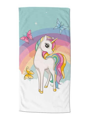 Good Morning Strandlaken "Dash" turquoise/wit/lichtroze