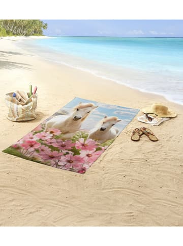 Good Morning Strandtuch "Philou" in Hellblau/ Rosa