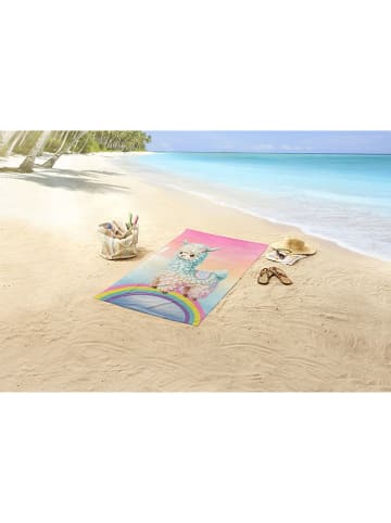 Good Morning Strandtuch "Chico" in Pink/ Hellblau