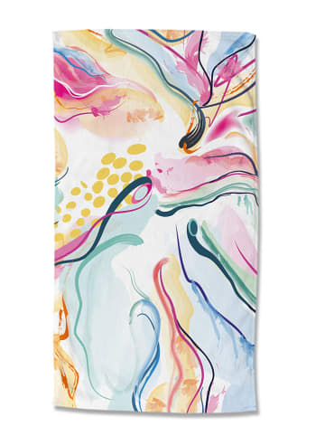 Good Morning Strandtuch "Magic" in Rosa/ Hellblau