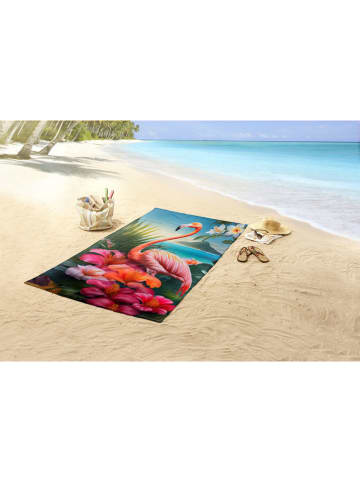 Good Morning Strandtuch "Jerry" in Pink/ Grün