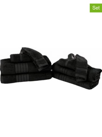 Good Morning 8tlg. Handtuch-Set in Schwarz