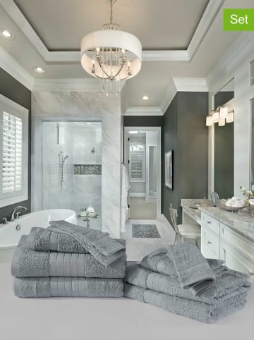 Descanso 8-częściowy zestaw ręczników w kolorze szarym