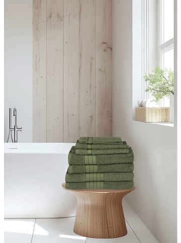 Good Morning 8-delige handdoekenset groen