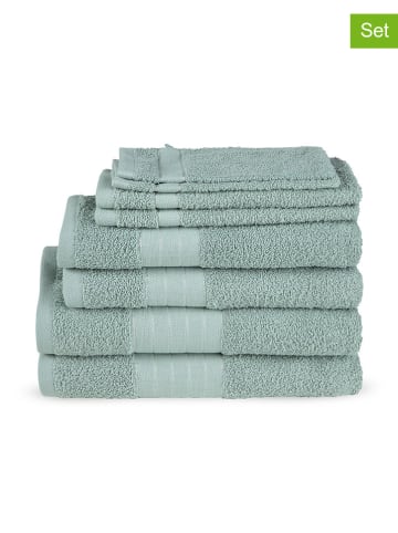 Good Morning 8-delige handdoekenset mintgroen