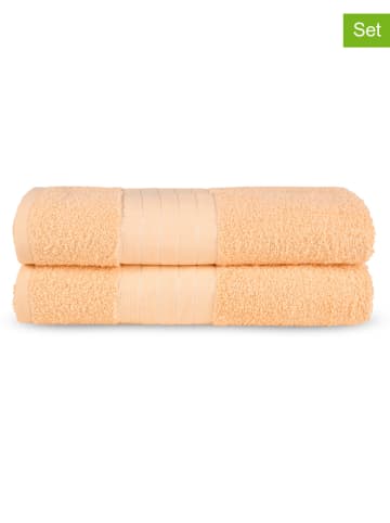 Good Morning Ręczniki prysznicowe (2 szt.) w kolorze pomarańczowym