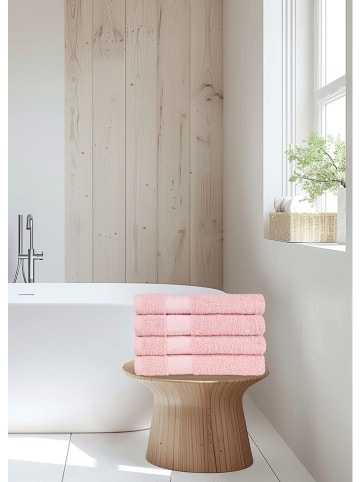 Good Morning 4er-Set: Handtücher in Rosa