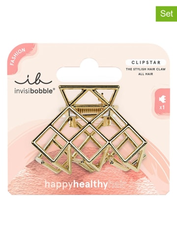 Invisibobble 2-delige set: haarklemmen goudkleurig