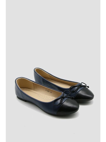Bellucci Ballerinas in Dunkelblau/ Schwarz