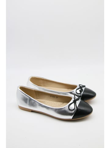 Bellucci Ballerinas in Silber/ Schwarz
