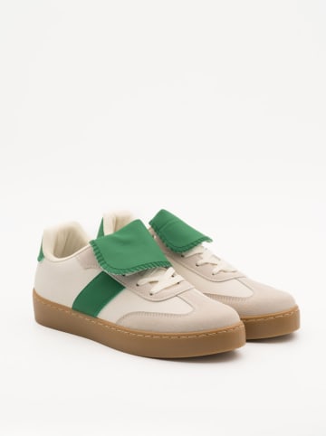 Bellucci Sneakers in Creme/ Grün/ Beige