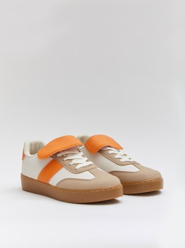 Bellucci Sneakers in Creme/ Beige/ Orange