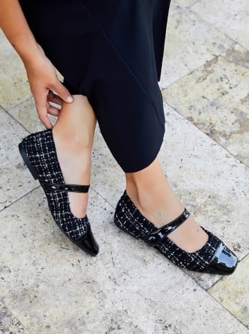 Bellucci Ballerinas in Schwarz/ Silber