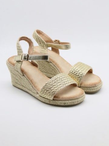 Bellucci Keil-Sandaletten in Beige