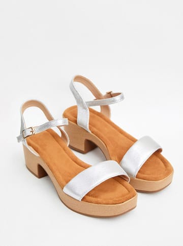 Bellucci Haksandalen zilverkleurig