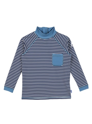 finkid Badeshirt "Delfiini" in Blau/ Weiß