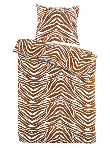 Day Dream Flanellen beddengoedset "Zebra" bruin